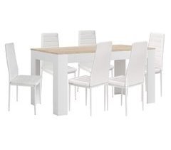 Mesa extensível de jantar ou cozinha + 6 cadeiras 178x80