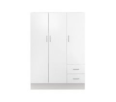 Armário de 3 portas com efeito madeira