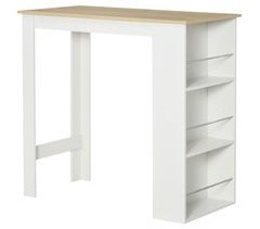 Mesa de Bar Melamina de Madeira HOMCOM, casa - mesas 112x57