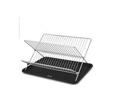 Escorredor de pratos DOBRÁVEL prata/preto, marca QUTTIN