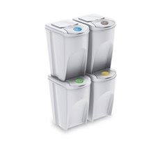 WELL HOME Conjunto de 4 lixeiras-lixeira 35L