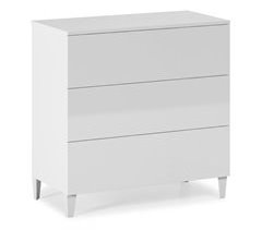 Vera Cómoda de 5 gavetas Branco Brilhante