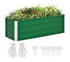 Caixa de Plantio Aço Outsunny, varanda e jardim - jardinagem