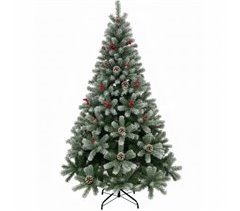 Árvore de Natal de pinheiro nevado de pinha e neve