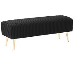 Beliani Banco de cama Terciopelo PATERSON 118x40