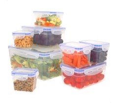 Max Home Pack 8 recipientes de plástico herméticos de 0,2 a 4,5L