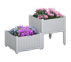 Conjunto de 4 Floreiras PP Outsunny