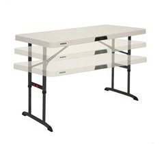 Mesa dobrável ajustável em altura Lifetime 122x61