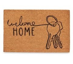 Tapete de entrada em fibra de coco 60x40cm WELCOME HOME
