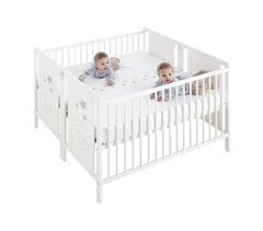 Berço para gémeos Indi (2 berços) + kit gemelar