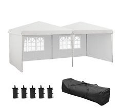 Tenda Dobrável Aço, Tecido Oxford e PVC Outsunny