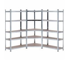 Pack 2 Prateleiras Modulares e 1 Prateleira de Canto com 5 Prateleiras