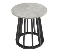 Mesa de apoio Buzzard redonda bambu [en.casa] 48x48