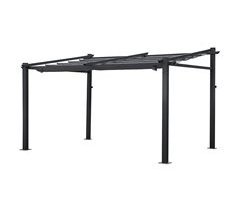 Pérgula de parede 3 × 4m FRÉJUS - estrutura em alumínio 290x406