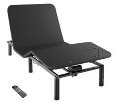 Estrutura da cama com estrado de ripas ajustável e elétrico