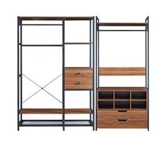 Conjunto de 2 bengaleiros Larem com 4 gavetas e 6 compartimentos