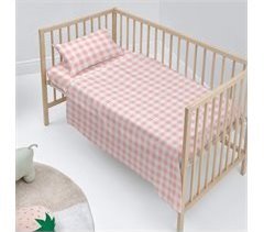 Vichy pink jogo de lençol