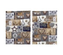 CONJUNTO DE 2 PANOS DE COZINHA DE NATAL QUENTES