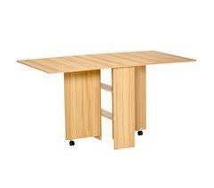 Mesa Dobrável com Rodas Aglomerado de Madeira, Plástico e Metal 140x80