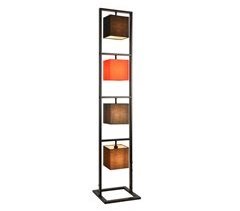 Candeeiro de pé Tavira Metal Fabric 4x Shades E14 [lux.pro] [lux.pro].