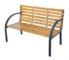 Banco de jardim em madeira clara para 2 pessoas Aktive