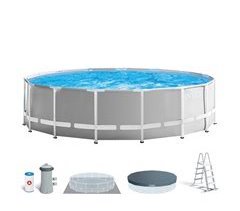 Prisma frame intex 457x122 piscina redonda desmontável com sistema de filtragem