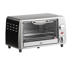 Mini Forno Elétrico Metal, Aço Inoxidável e Vidro Temperado