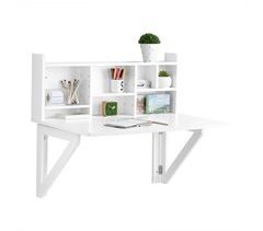 Mesa de parede Com prateleira integrada SoBuy FWT07-II-W