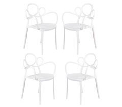 Conjunto de 4 cadeiras de design com braços para o jardim - Dream