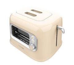 Cecotec Torradeira com janela de vidro, design retro e revestimento anti-pó.