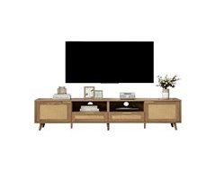 Móvel de TV de painel de partículas com 2 portas e 2 gavetas