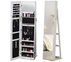 Espelho Joalheiro de Pé MDF e Vidro HOMCOM, casa - decoração