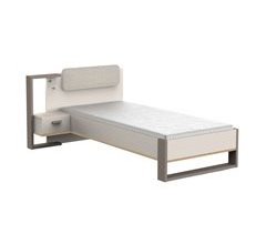 Pacote de cama juvenil com mesa de cabeceira em melamina Camillia