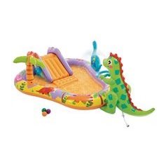 INTEX Dino Park Inflável Centro de Jogos Aquáticos com Tobogã