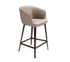 ANGEL CERDA Banco de couro sintético cinzento