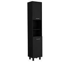 Mesa de cozinha Hobart em melamina com 2 portas e 5 prateleiras