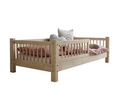 Cama com calha e base com pés Adèle