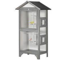 Gaiola para Pássaros Madeira de Abeto e Metal Galvanizado PawHut