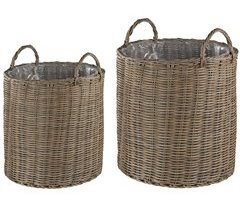 Beliani Conjunto de 2 vasos para plantas BITOLA