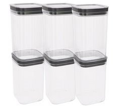 Curver Pack 6 frascos de plástico herméticos multiusos