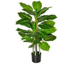 Árvore Perene Artificial PE, PEVA, Aço e Cimento HOMCOM