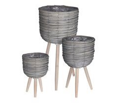 Well Home Conjunto 3 vasos de flores com pernas