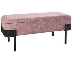 Beliani Banco de cama Chenille WARREN 100x40