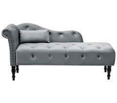 Beliani Chaise longue à esquerda Veludo IVRY