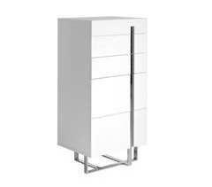 ANGEL CERDA Chiffonier branco e aço cromado