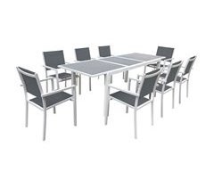 Conjunto de mobiliário de jardim FIRENZE extensível 8 lugares