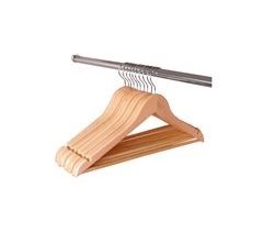 Conjunto de 8 cabides de madeira 44,5cm