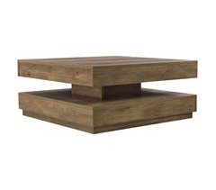 Mesa de centro Florenz com gira-discos em aglomerado 76x76
