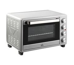 Mini Forno Elétrico Metal, Aço Inoxidável e Vidro Temperado