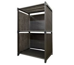 Estante de armazenamento 3 andares PVC e tecido Nyana Home 62x41x29 cm 41